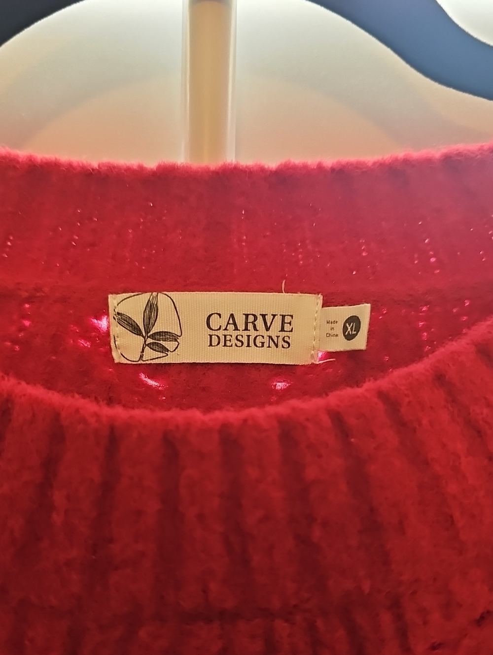 Carve Designs Monroe Sweater In Raspberry XL - Picture 2 of 5